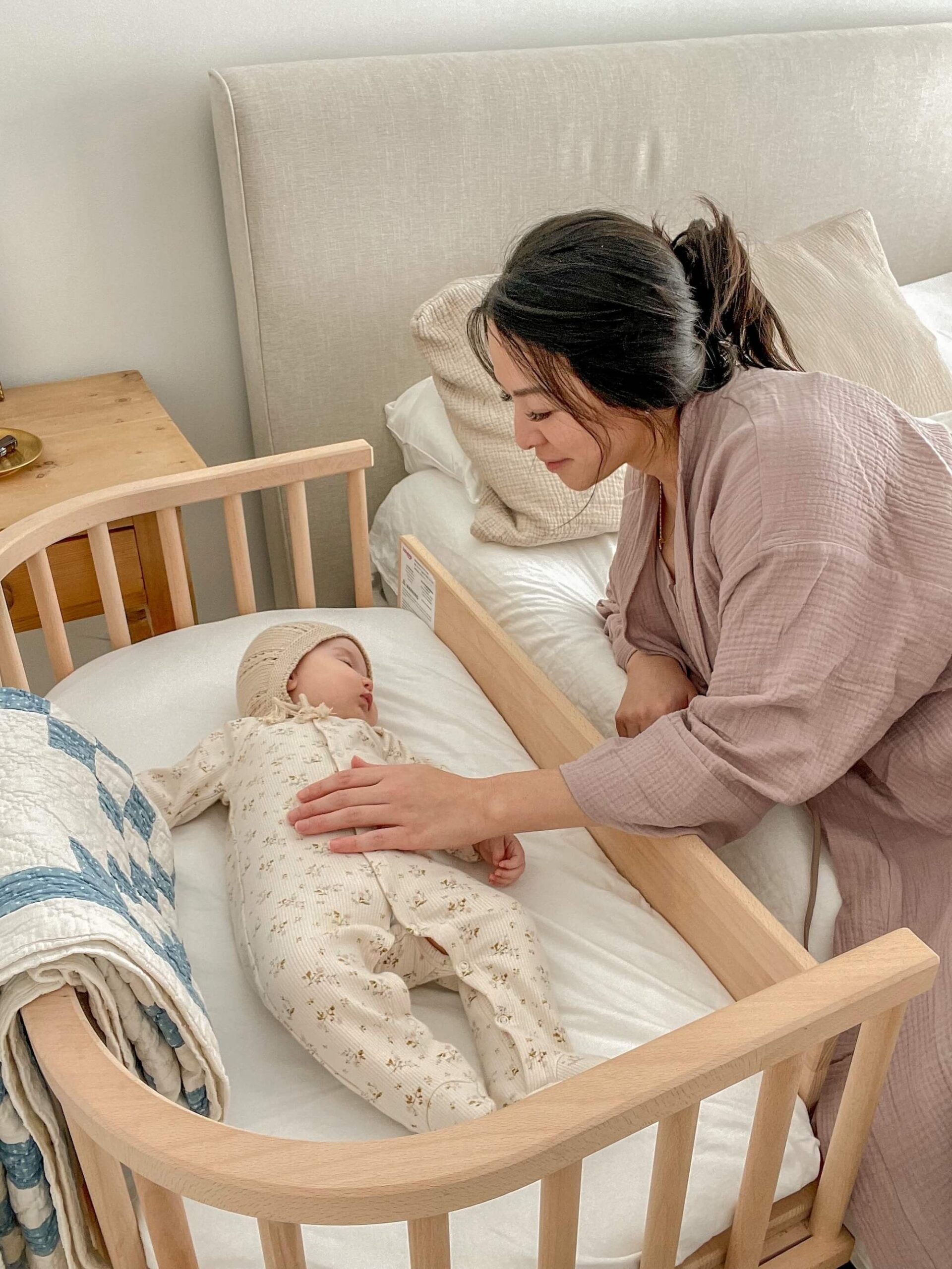 Bassinet that goes over bed online